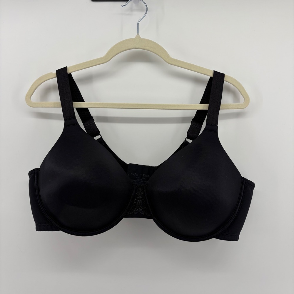 Vanity‎ Fair Black Full Coverage Underwire Bra 76380 Size 42D